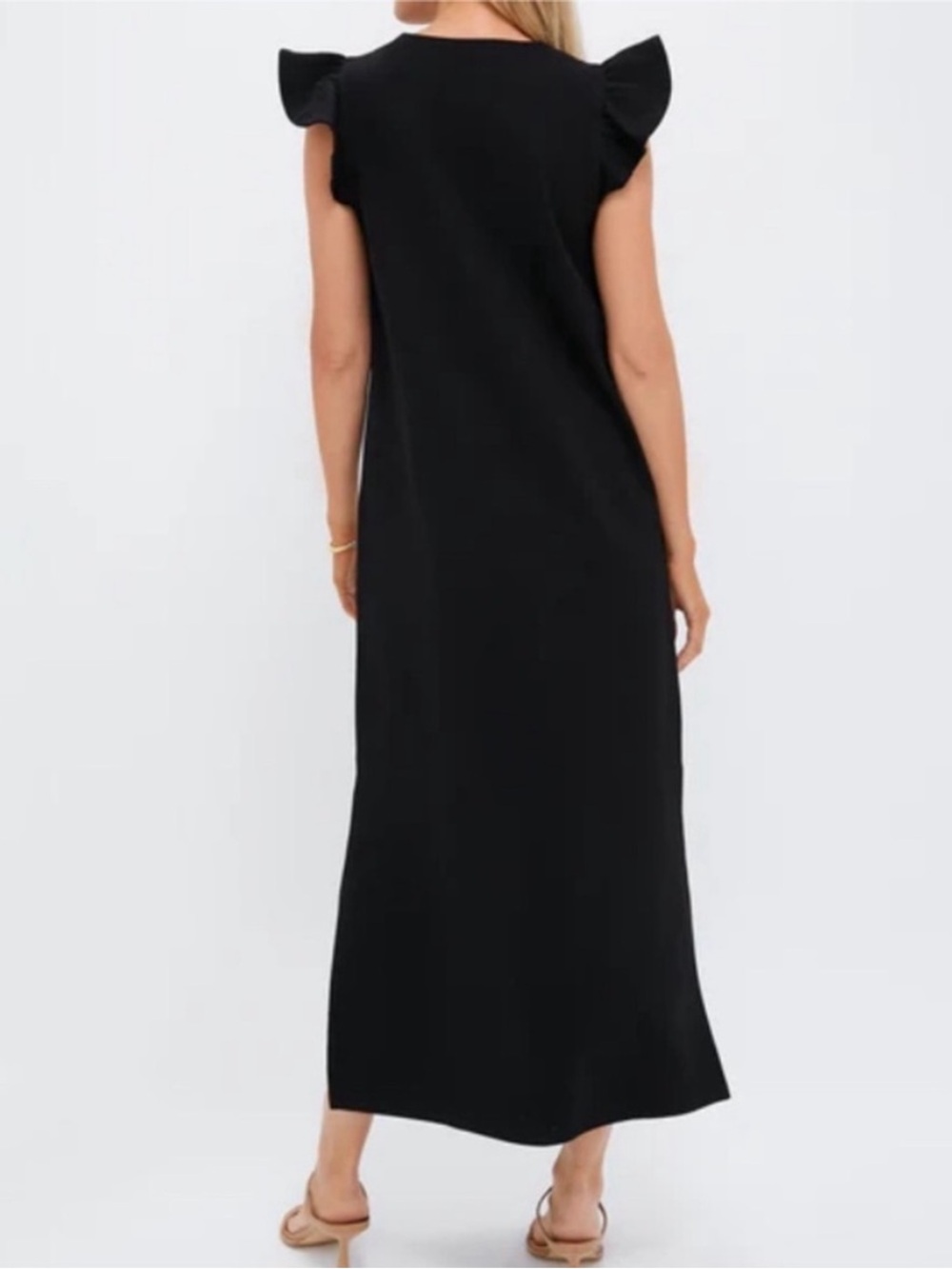 POMANDER PLACE Black Flutter Sleeve Miko Dress - Picture 8 of 9